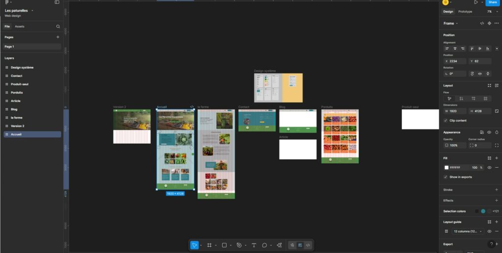 Maquette pour le site de maraichage les paturelles maraichères
